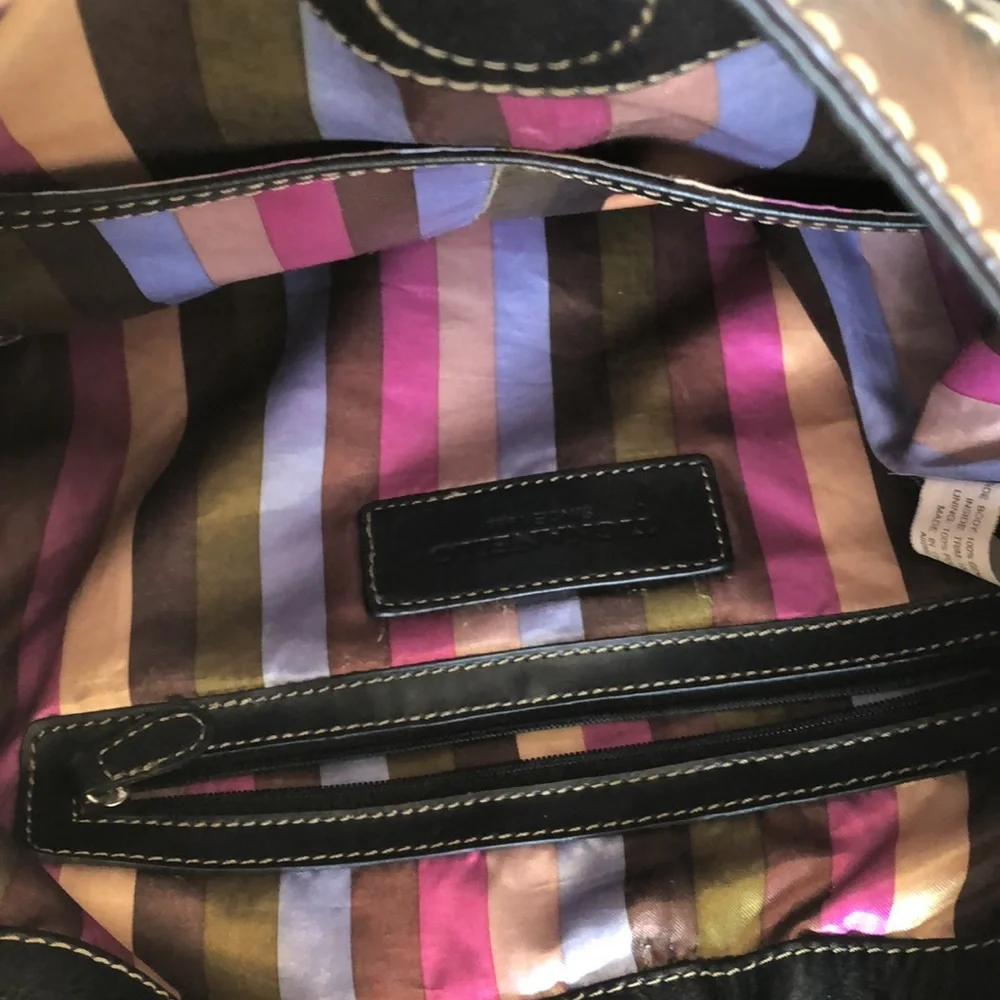 Tignanello large leather satchel. Black. 15 x 13 in. Magnetic closures. Flawless - Picture 9 of 10